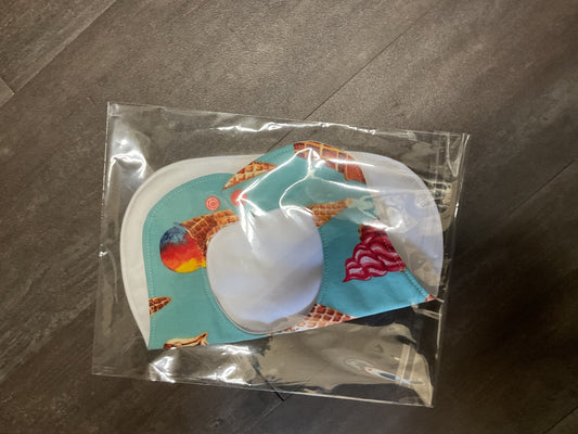 Teal  Bib- Ice Cream