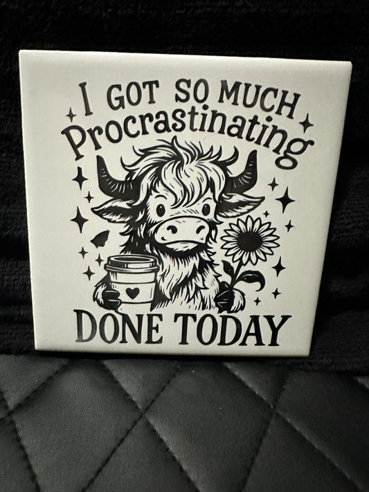 Tile Procrastinating, Designed Locally,White, Lasting Marks LLC