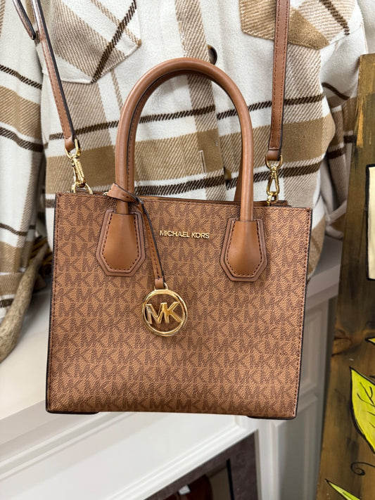 brown michael kohrs signature mini purse