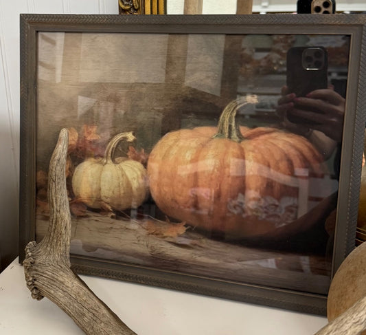 orange modern pumpkin print