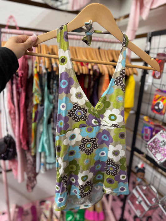 Green BIGJEY halter retro girl, xsmall