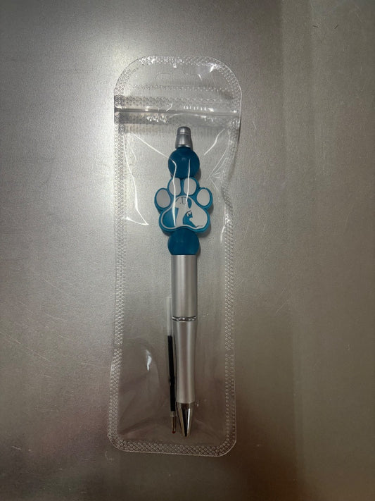 Teal Paw Beaded Pen Amira’s dog treats