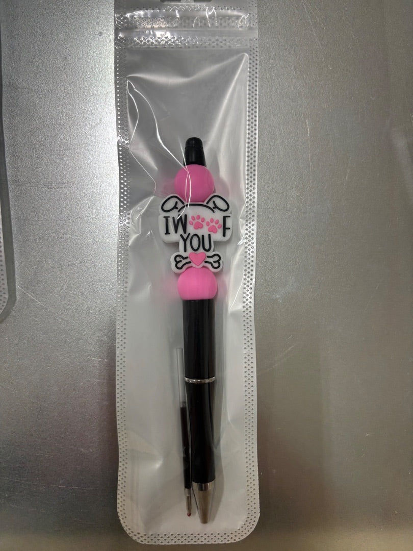 I woof you Beaded Pen Amira’s dog treats