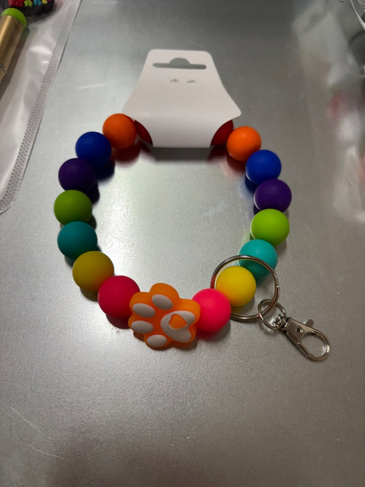 neon rainbow Beaded Wristlet Amira’s dog treats