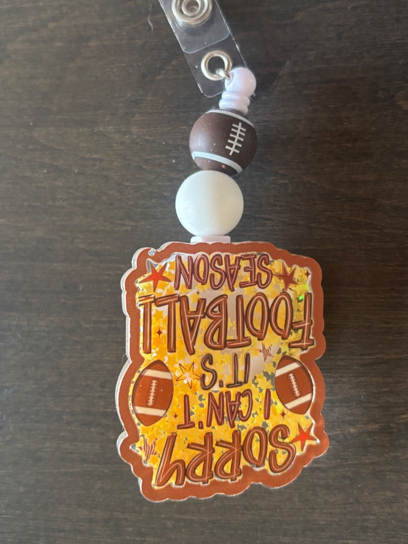 Acrylic Badge Reel with Beads Grace's bead Shop, Grace's bead Shop
