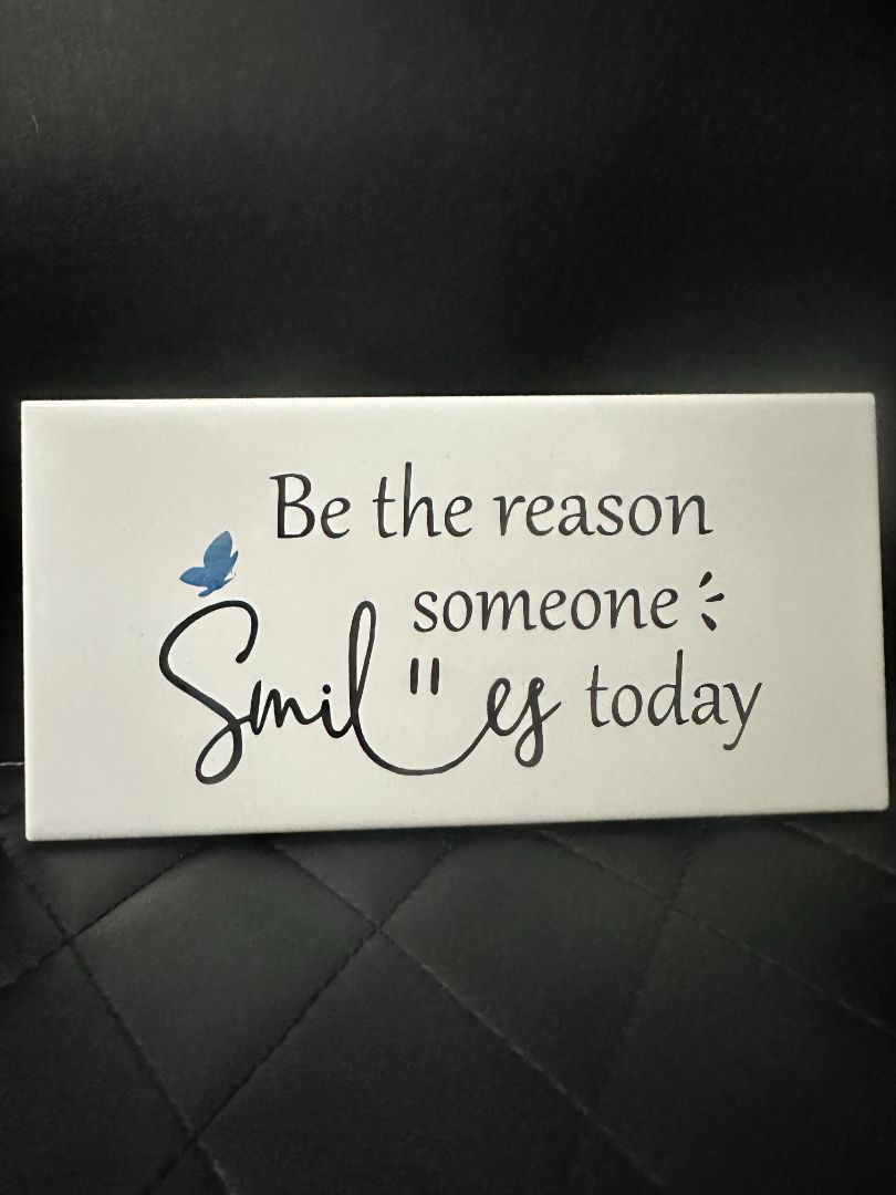 Tile Be the Reason, Designed Locally,White, Lasting Marks LLC