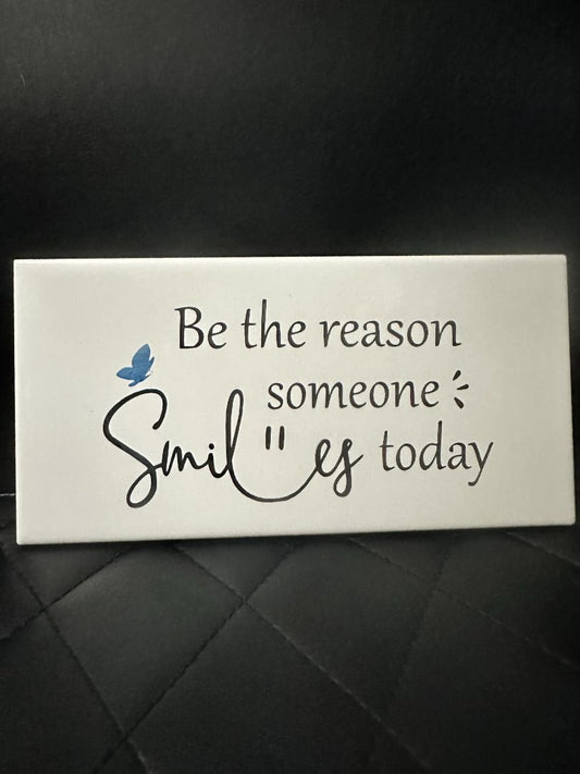 Tile Be the Reason, Designed Locally,White, Lasting Marks LLC