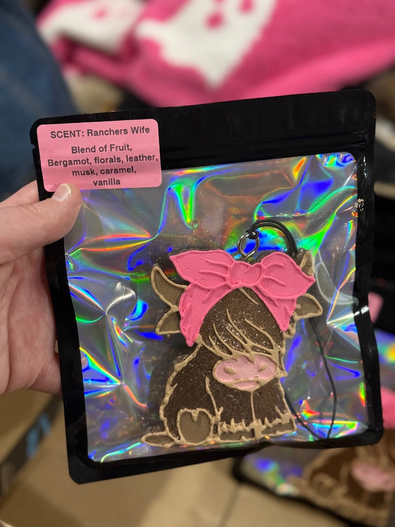 Pink Bow Cow  Freshie, Full Size