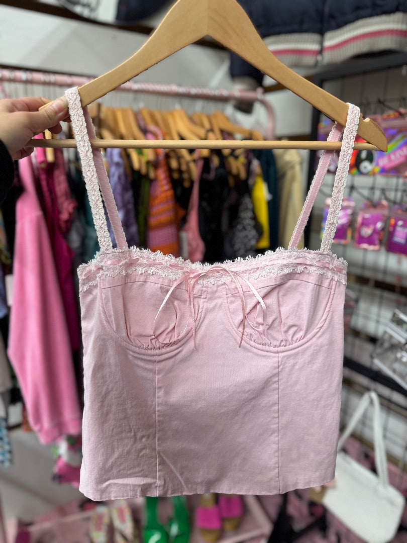 Pink Beverly and beck Coquette corset, Large