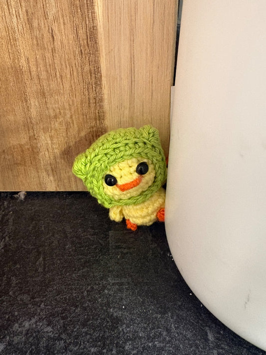 Mini Duck w frog hat