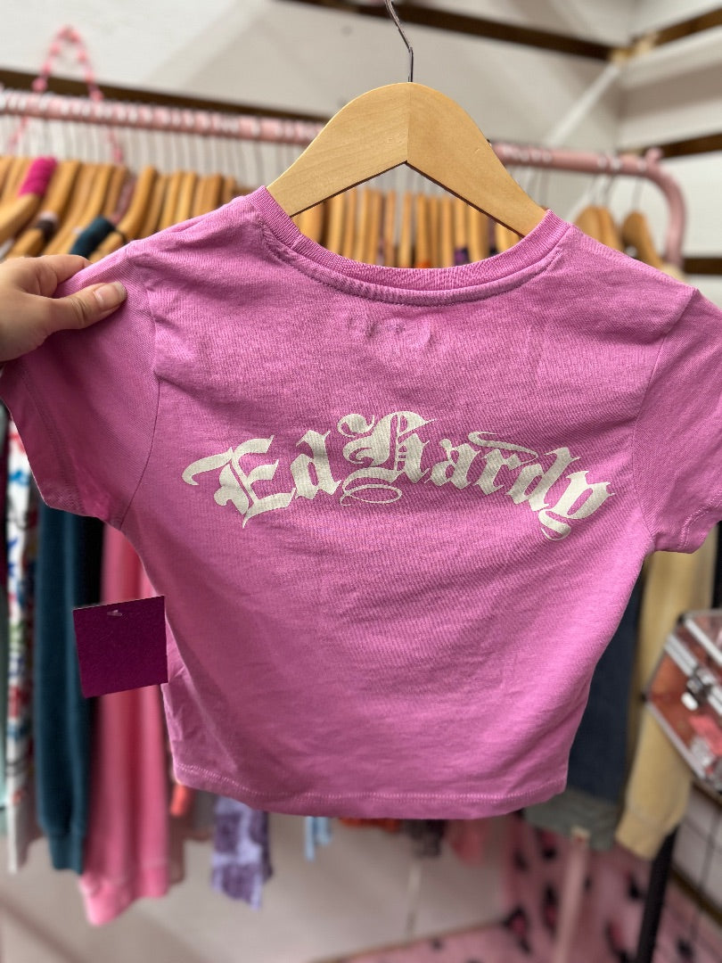Pink Ed hardy Ed hardy baby tee, xsmall