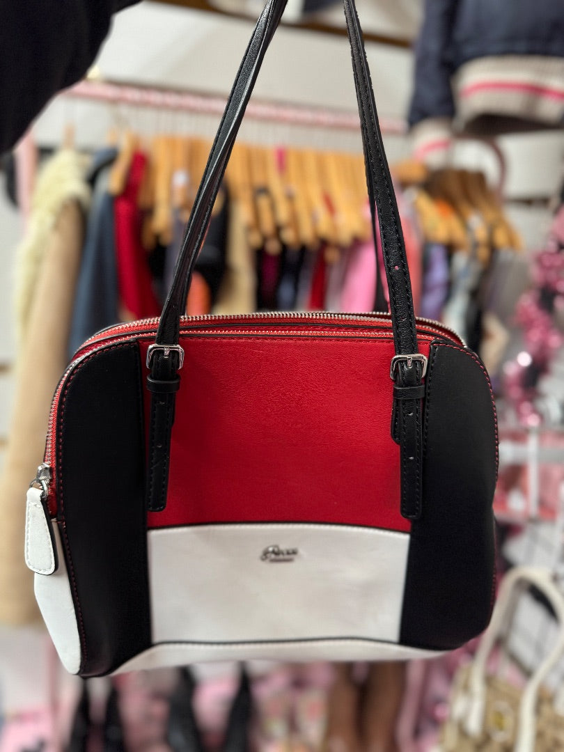 Red Guess retrograde purse, medium