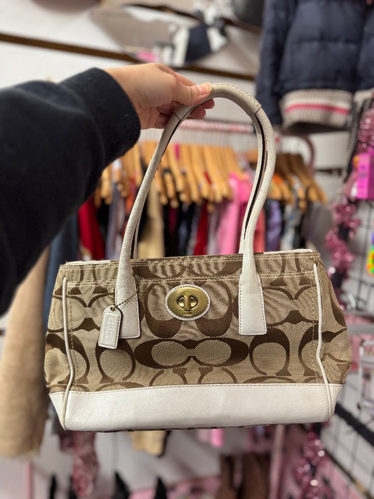 Tan Coach vintage coach purse, small