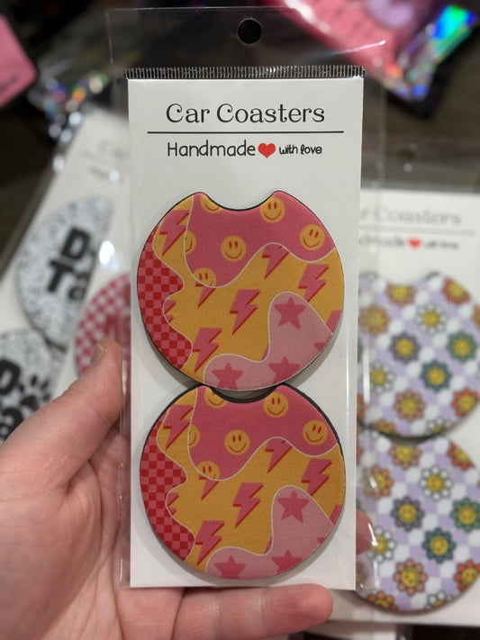 Pink Mix  Car Coasters, Car Coaster