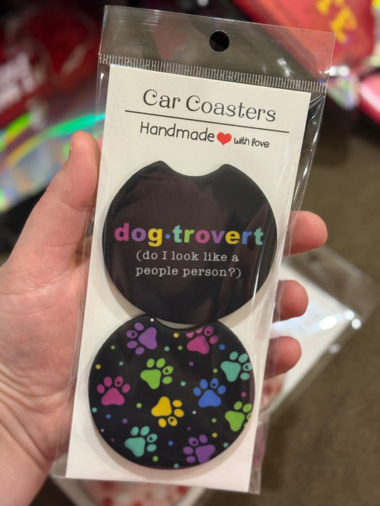 Dogtrovert  Car Coaster, Car Coaster