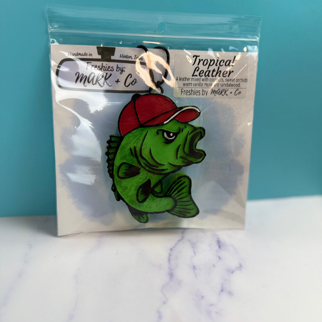 Fish with Cap Tropical Leather Freshie
