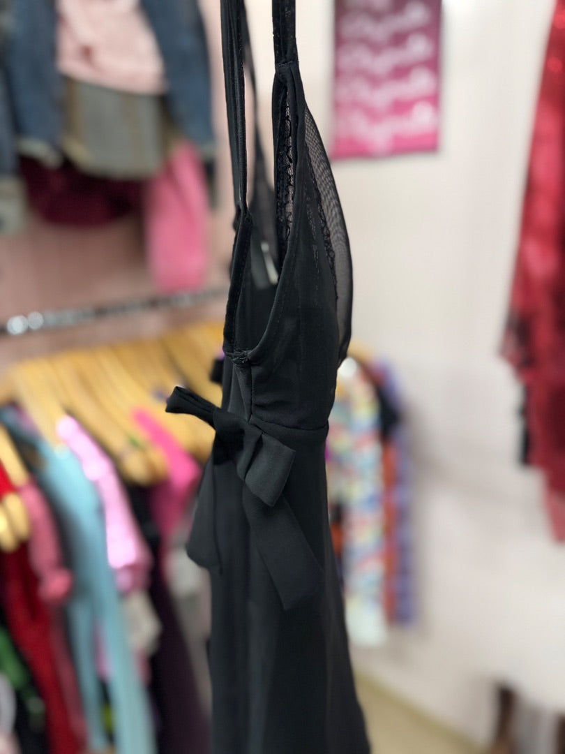Black Escante Lace bow top, medium