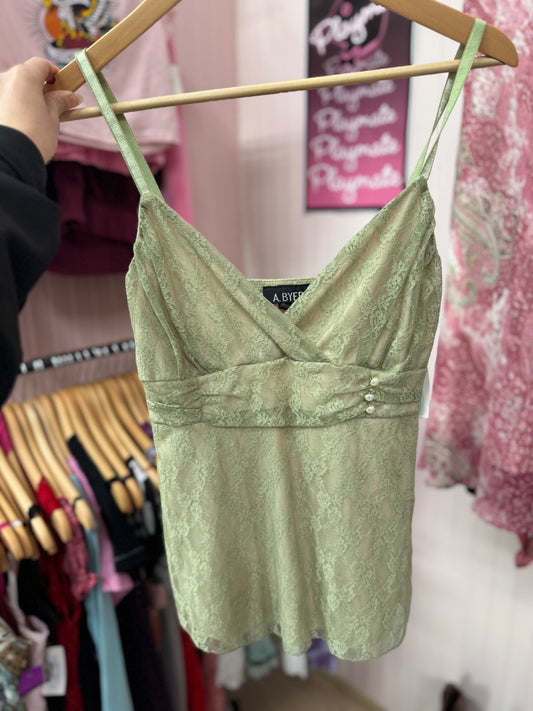Green A byer Earthy girl top, large