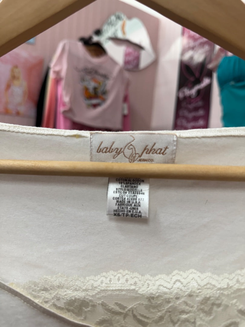 White Baby phat Deadstock it girl top, Xsmall