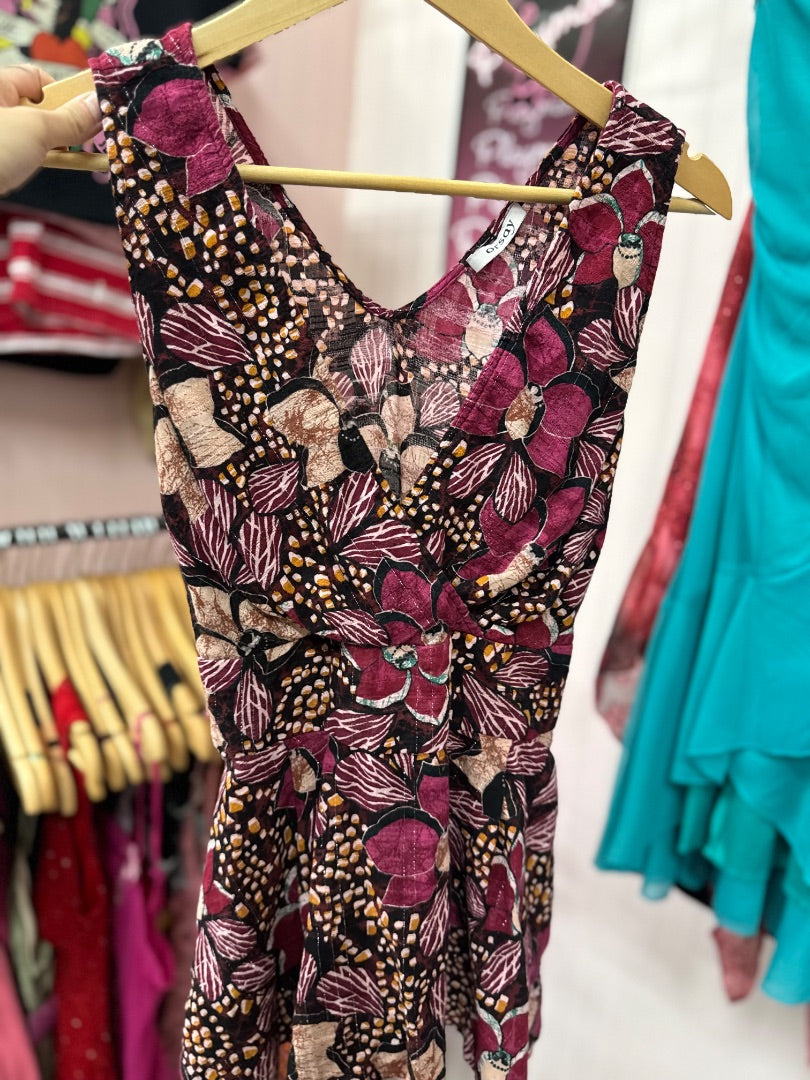 Purple/pink Orsay Girly floral top, medium