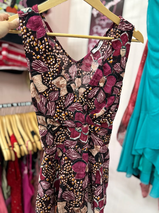 Purple/pink Orsay Girly floral top, medium