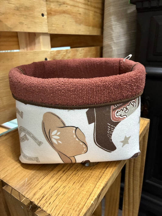 Brown “Western” Basket, Medium