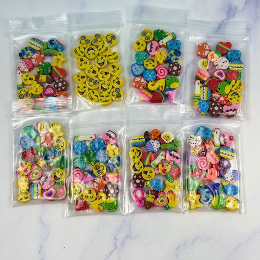 Random Erasers Kids Items, 20 pack