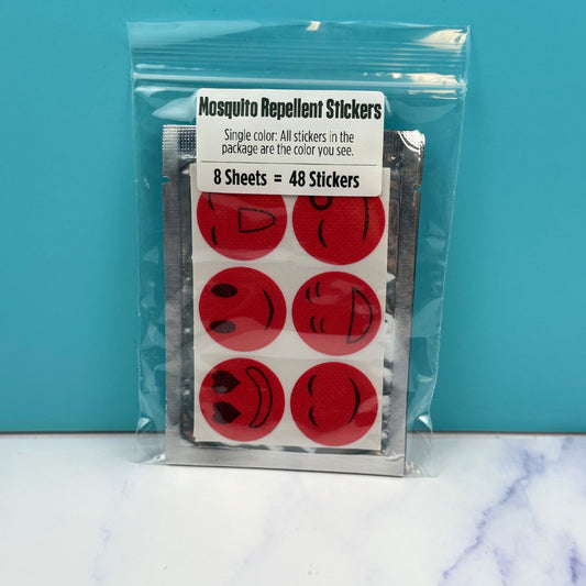 Red Mosquito Repellant Sticker Kids Items, 48 Stickers