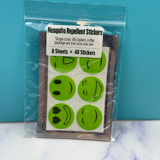 Green Mosquito Repellant Sticker Kids Items, 48 Stickers