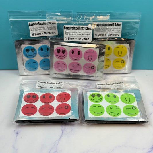 Random Mix Mosquito Repellant Sticker Kids Items, 108 Stickers