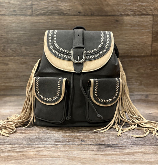 Brown and Teal Montana West Backpack