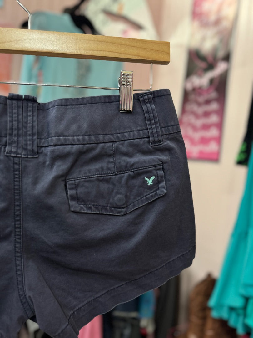 Navy American Eagle vintage shorty shorts, 4