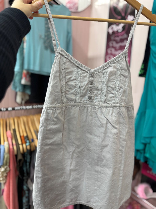Gray Pimkie Retro baby doll top, large