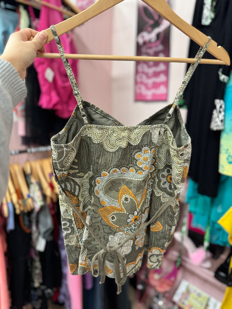 Green/orange edc Retro paisley, xsmall