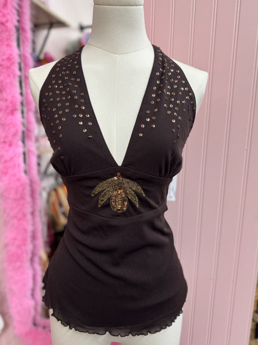 Brown Poet euro girl halter, large