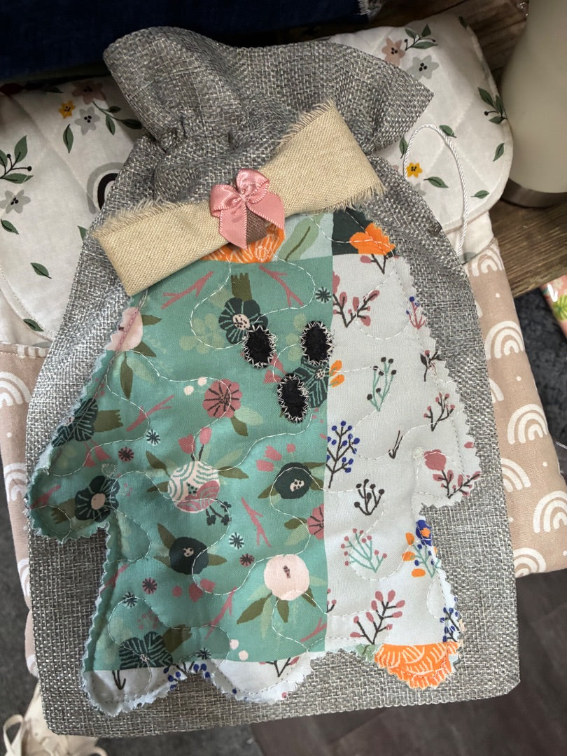 Gray/ Green patchwork Ghost Bag,Gray, Sew Crafty Patch