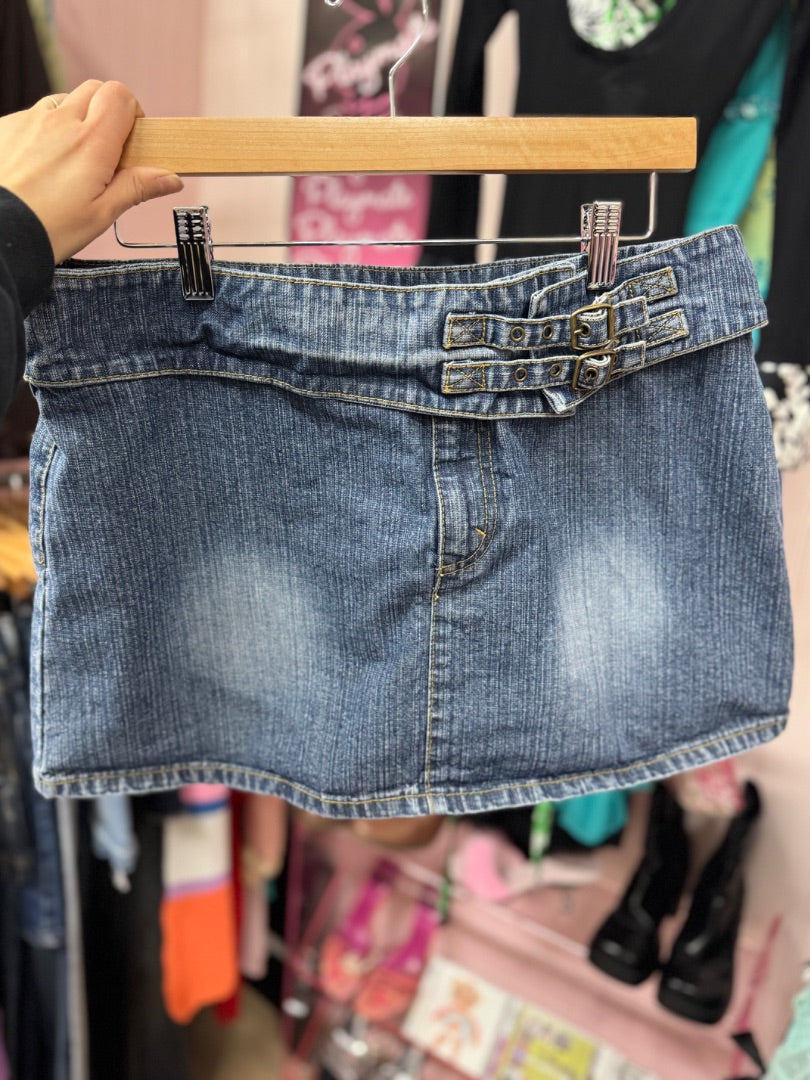 Blue Jordache Retro sporty girl skirt, Large