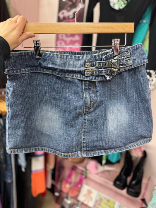 Blue Jordache Retro sporty girl skirt, Large