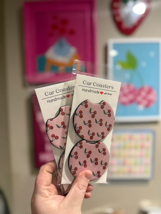 Cherries  Car Coasters