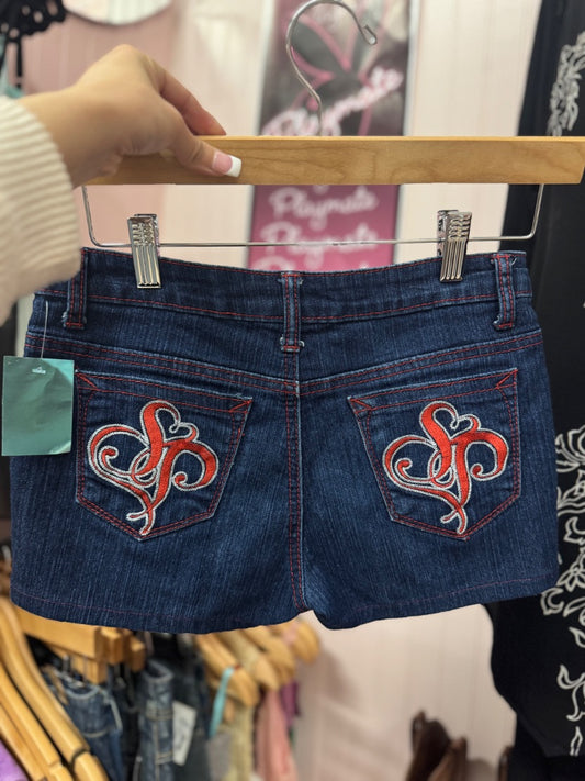Blue/red South pole Y2K glamour shorts, Small