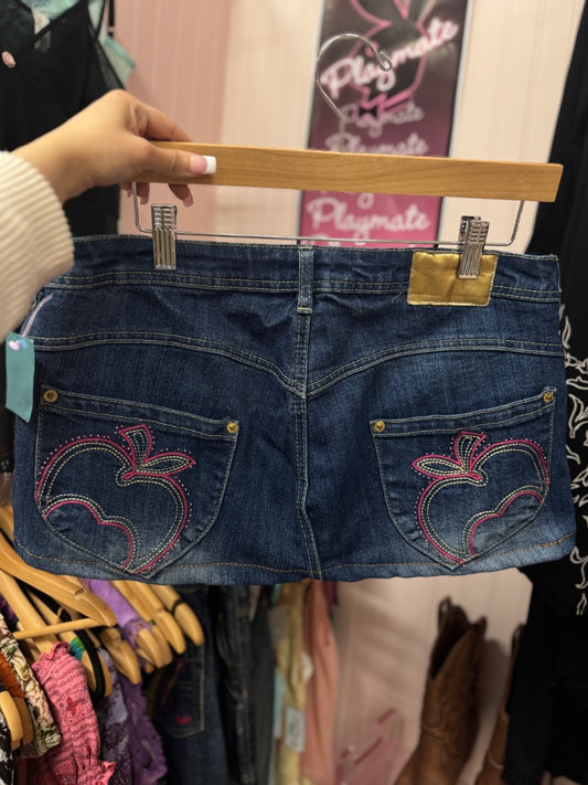 Blue/pink Apple bottoms Y2K pink apple skirt, large