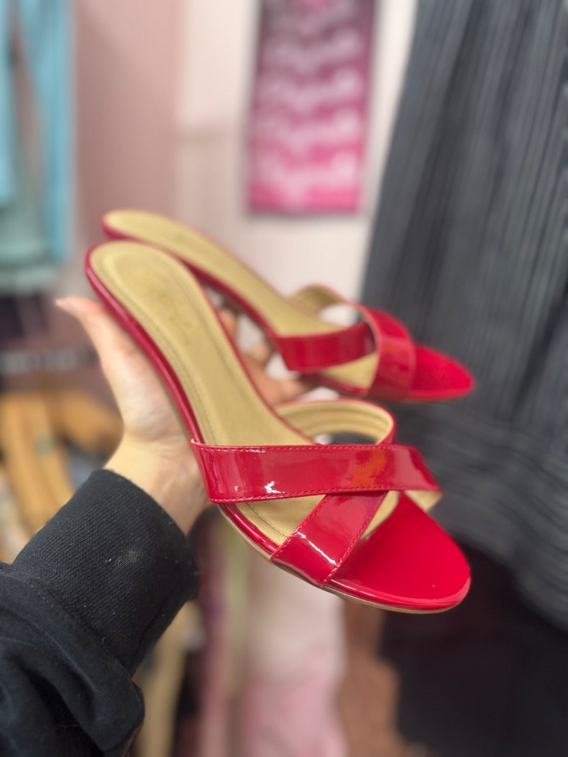 Red  Betty boop kitten heels, 7