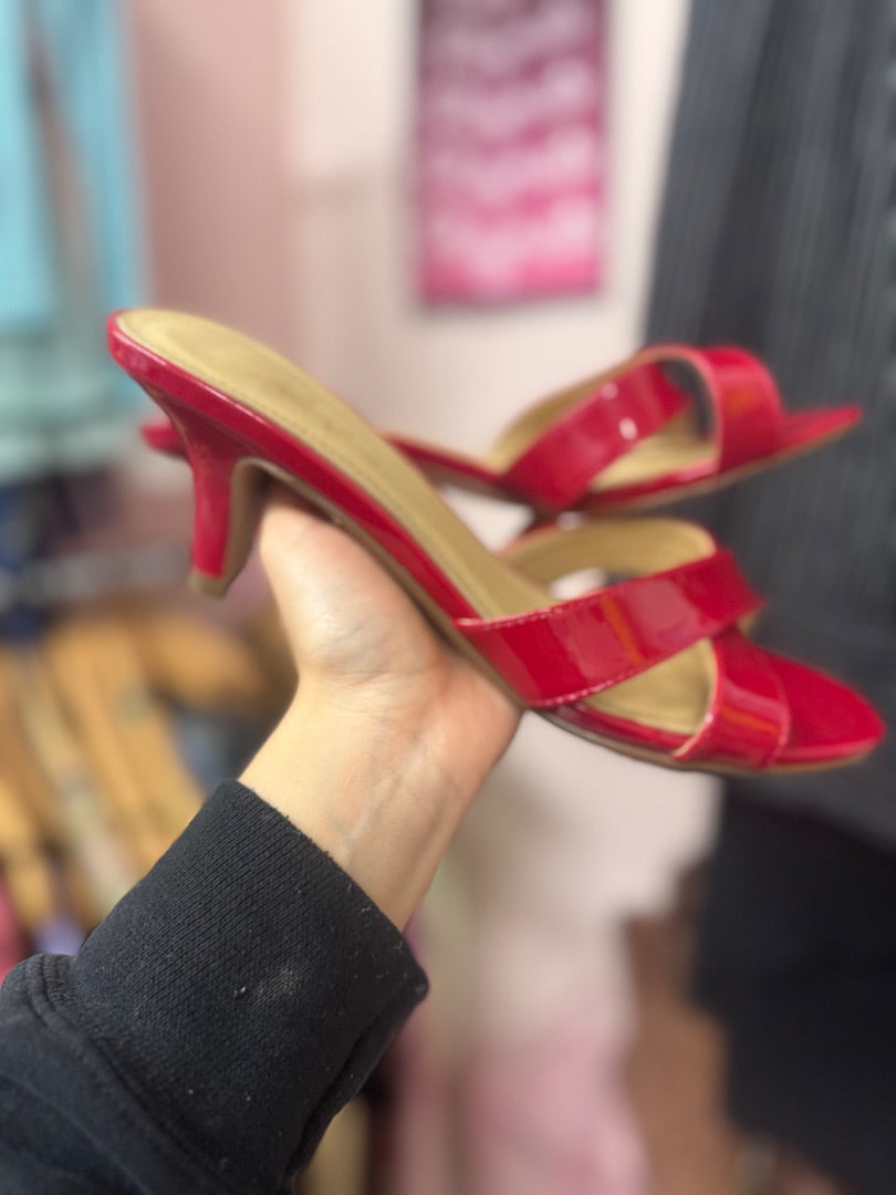 Red  Betty boop kitten heels, 7