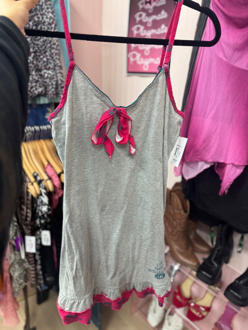 Gray/pink Lei. Sporty girl dress, large