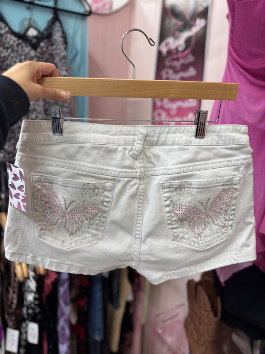 White Baby phat Girly girl shorts, large