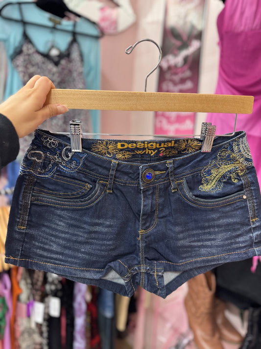 Blue Desigual why Streetwear shortie shorts, medium
