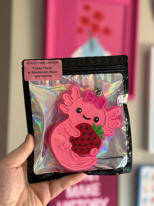 Strawberry Axolotl  Freshie, Full Size