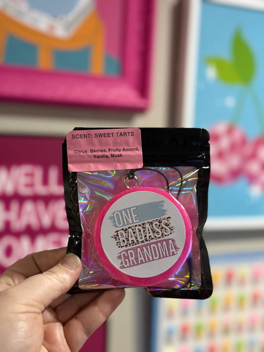 Sweet Tarts  Badass Grandma, Small Circle Freshie