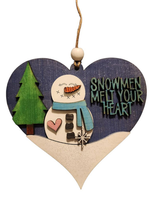 Small Town Shop Snowmen Melt Your Heart Ornament