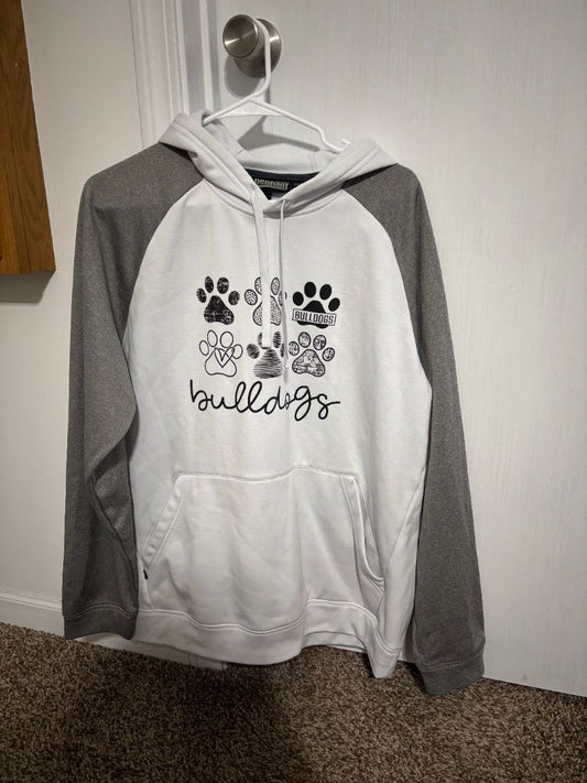 White Pennant Hooded Sweatshirt, worn once, Large